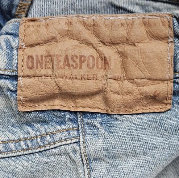 One teaspoon Kansas streetwalkers high waist short in light blue wash denim‎ NWT - Picture 4 of 7